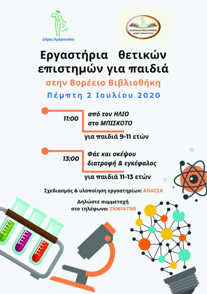 Εκπαιδευτικές δράσεις για παιδιά και εφήβους από τη Bορέειο Βιβλιοθήκη του δήμου Αμαρουσίου