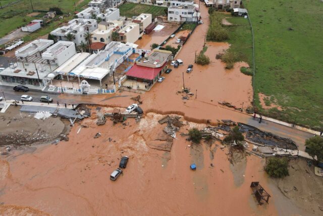 Heavy floods on the island of Crete