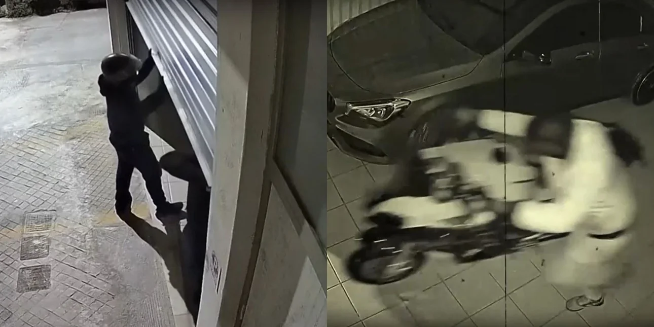 Βίντεο-ντοκουμέντο από κλοπή μοτοσικλέτας μέσα από πάρκινγκ στο Περιστέρι