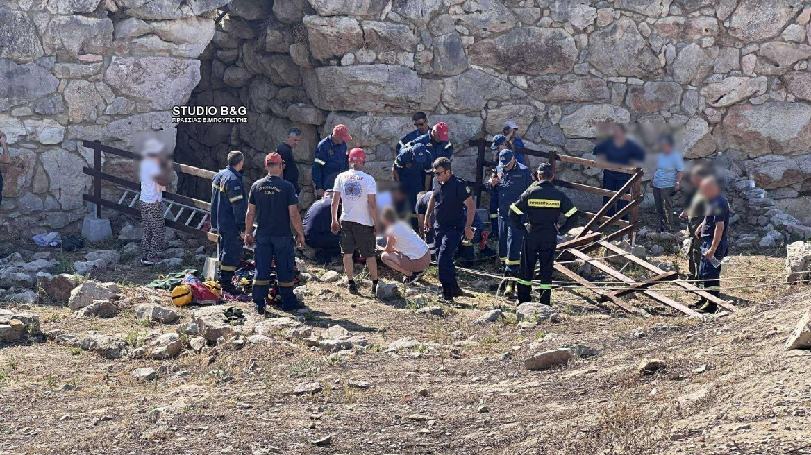 Επιχείρηση διάσωσης τουρίστα που έπεσε σε πηγάδι στην Αργολίδα