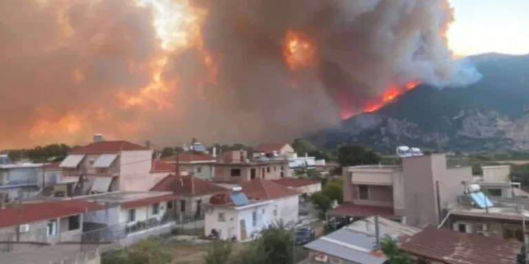 Νέο μεγάλο πύρινο μέτωπο στην Αχαΐα – Ήχησε 112 για εκκενώσεις