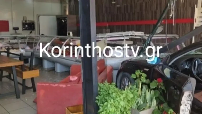 Λουτρά Ωραίας Ελένης: Αυτοκίνητο «μπούκαρε» σε κρεοπωλείο – Δείτε φωτογραφίες