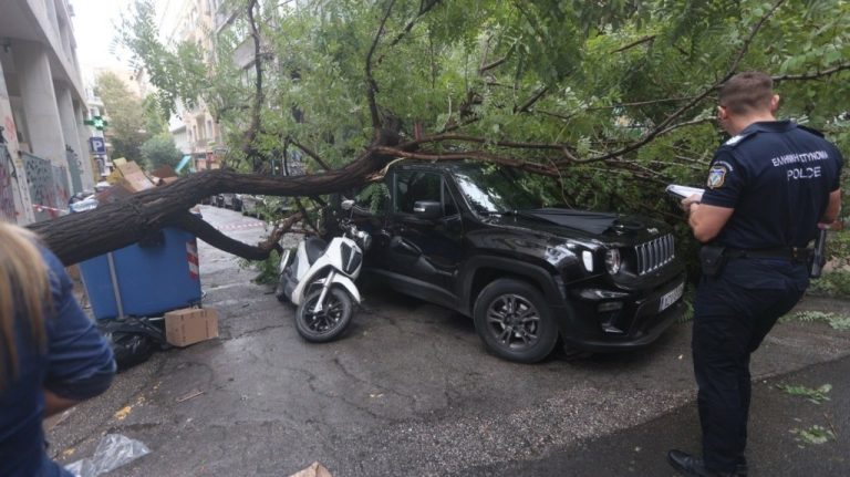 Δέντρο έπεσε και τραυμάτισε άνδρα στο κέντρο της Αθήνας