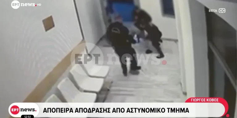 Βίντεο: Κρατούμενος προσπάθησε να αποδράσει από Α.Τ. κι έσπασε το πόδι αστυνομικού