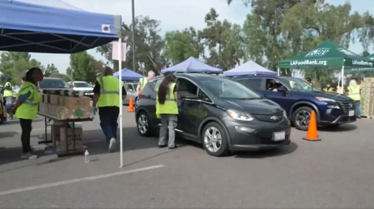 Ουρές χιλιομέτρων για δωρεάν τρόφιμα στην Καλιφόρνια εν μέσω shutdown – Δείτε βίντεο