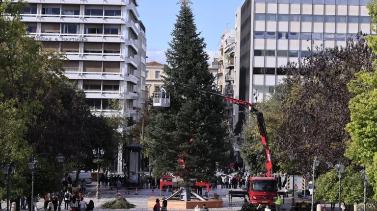 Σήμερα θα φωταγωγηθεί το χριστουγεννιάτικο δέντρο στο Σύνταγμα