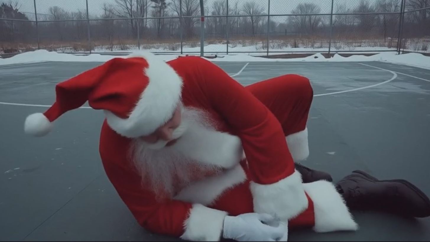 Αβεβαιότητα για τα Χριστούγεννα λόγω τραυματισμού του Αϊ-Βασίλη σε μπασκετικό ατύχημα