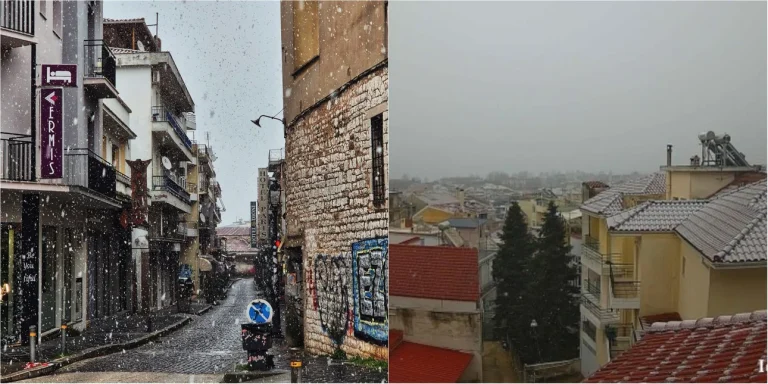 Χιόνισε στα Ιωάννινα: Μαγευτικές εικόνες από το κέντρο της πόλης στα λευκά