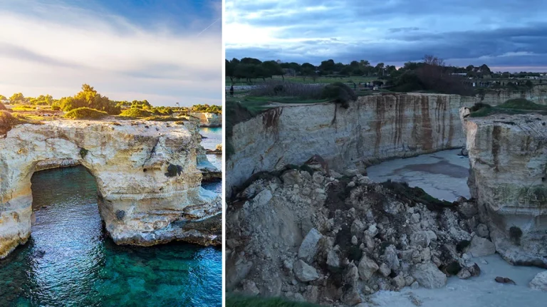 Κατέρρευσε η περίφημη «αψίδα των ερωτευμένων» στην Ιταλία ανήμερα του Αγίου Βαλεντίνου