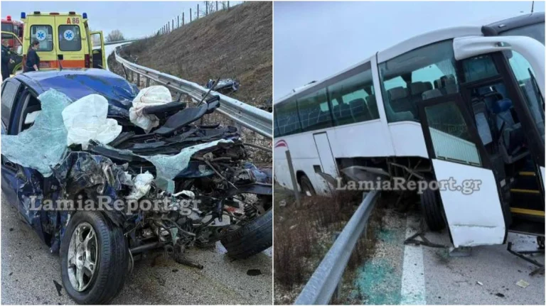 Φθιώτιδα: Νεκρός 21χρονος οδηγός μετά από μετωπική με λεωφορείο