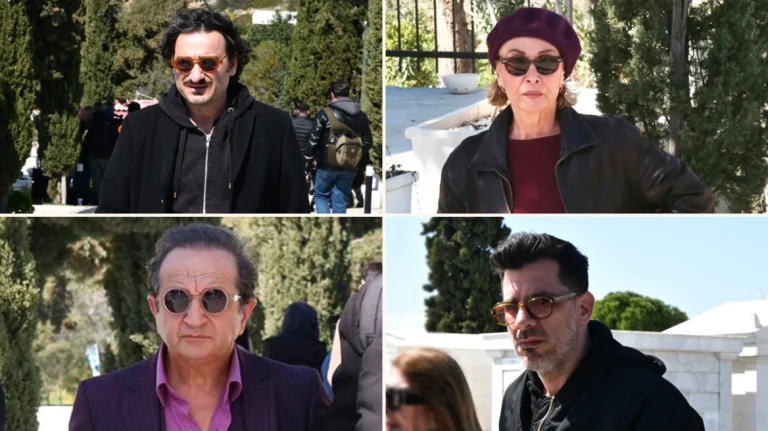 Συγγενείς και φίλοι αποχαιρετούν τον Γιώργο Μαρίνο στο κοιμητήριο Βούλας