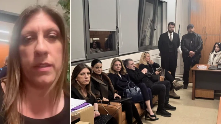 Κωνσταντοπούλου: Πλάνα με Καρυστιανού και Ρούτσι στις 00:25 από το δικαστικό μέγαρο της Λάρισας
